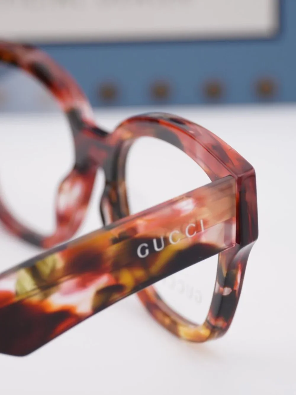 Gucci GG2008O 002 Cat Eye Eyeglasses - Red Havana 54mm